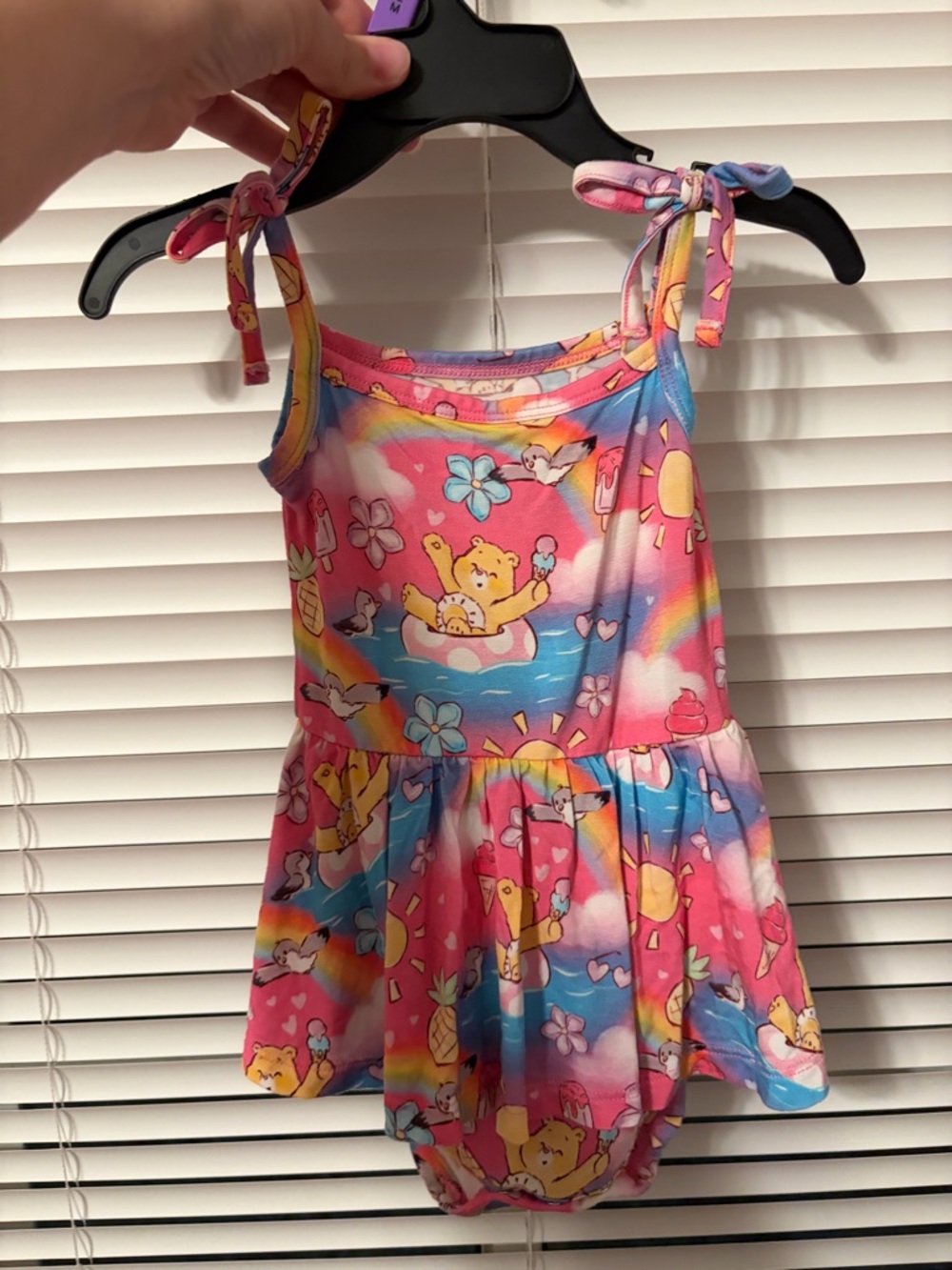 Birdie bean baby girl Care Bears bodysuit twirl dress 6-12months